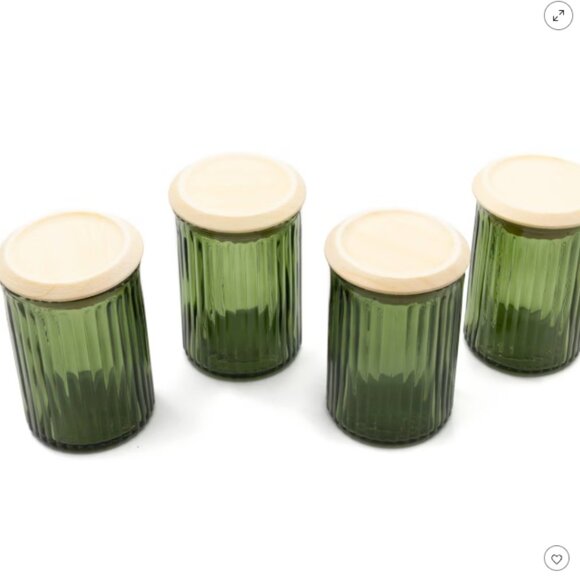 SOLD: Glass Storage - Bullseye's Playground™ Target Smoked Glass Canisters - Picture 2 of 6